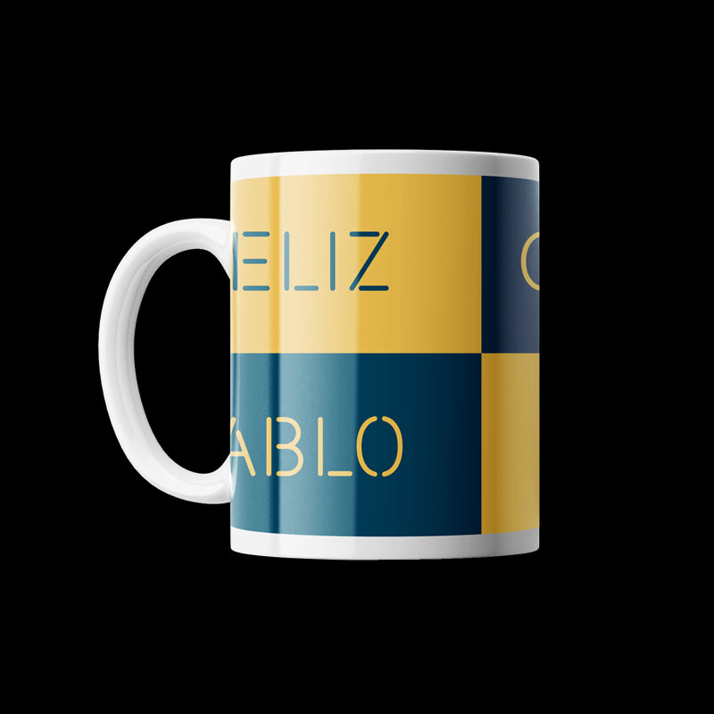 Taza Feliz Cumple + Su Nombre - Edición Colores