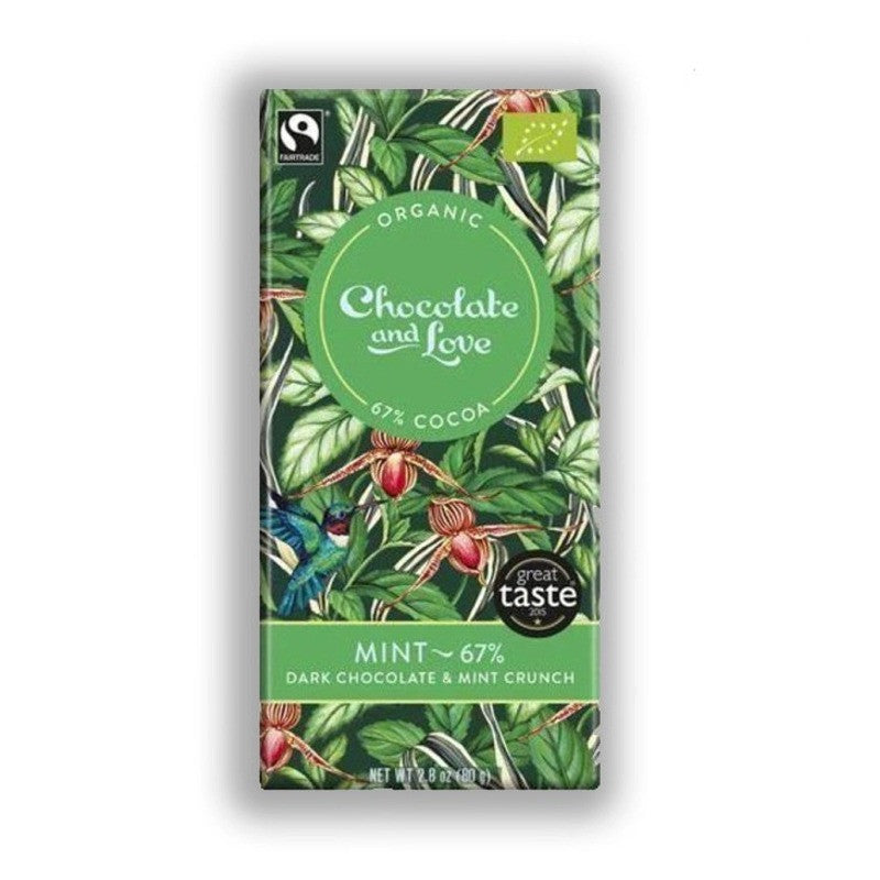Chocolate Negro 67% y Menta (80grs)