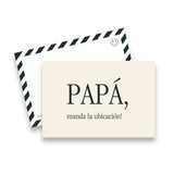 Tarjeta "Papá, Manda la Ubicación" - Tu Uber Favorito